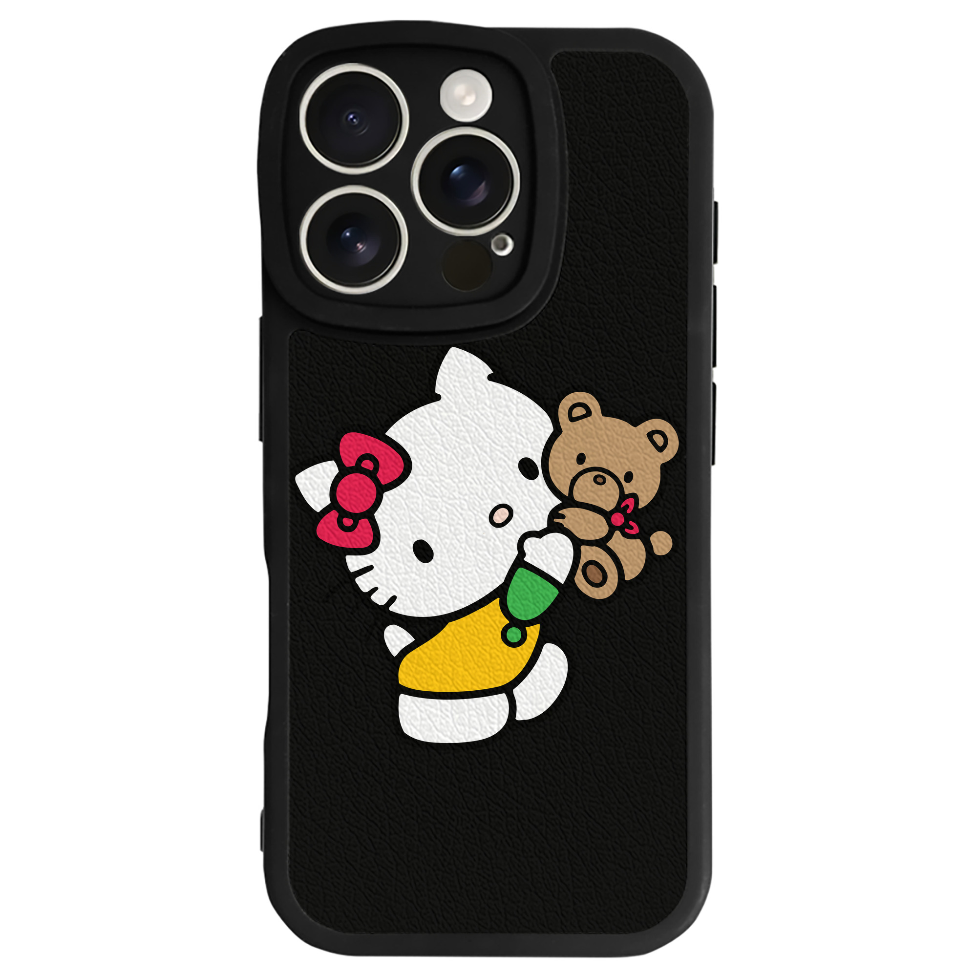 （画像用） Hello Kitty ハローキティ 【iPhone 16シリーズ対応】シリコンスマホケース（レザー調） 材質：シリコン